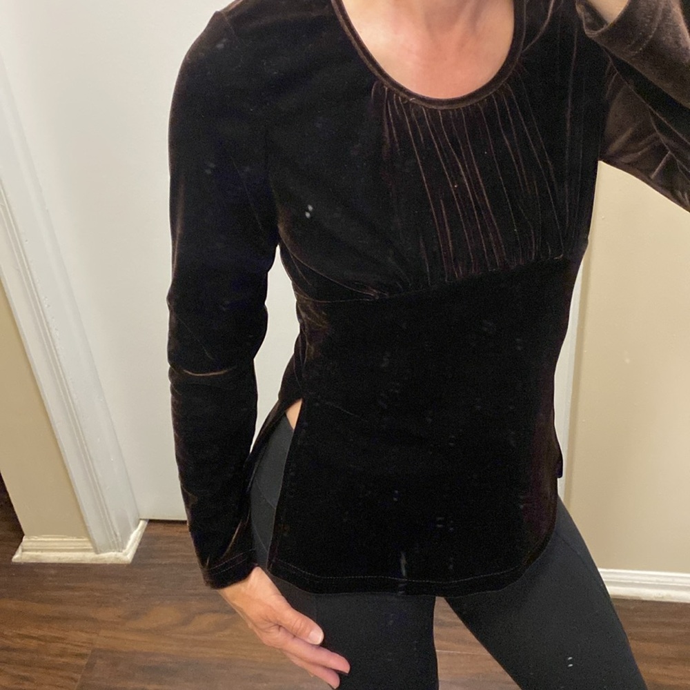 Vintage Sally brown velvet top